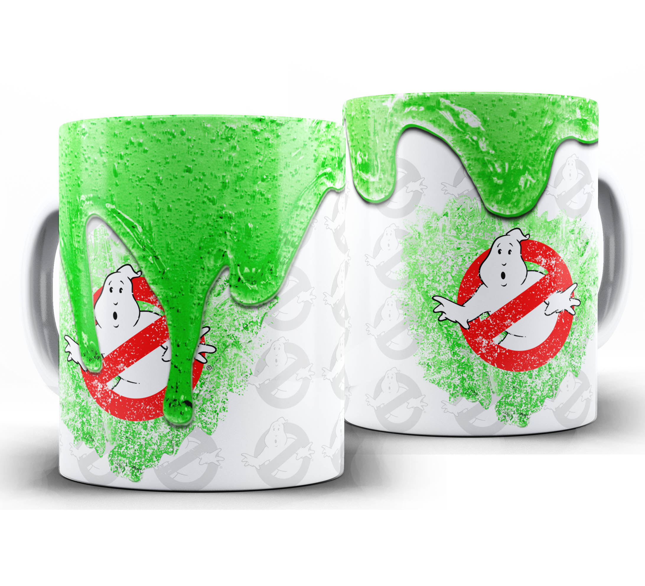 Caneca Filme - Caça Fantasmas Chibi - Logo